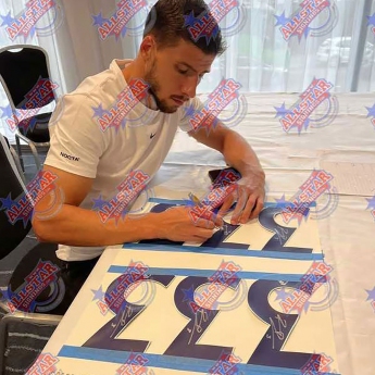 Legendák bekeretezett mez Manchester City FC Dias Signed Shirt (Framed)
