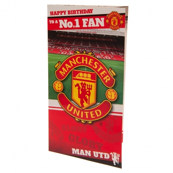 Manchester United gratuláció Birthday Card No 1 Fan