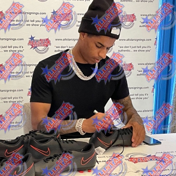 Legendák bekeretezett futballcipő Manchester United FC Rashford Signed Boot (Framed)