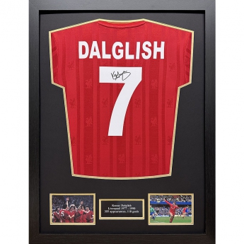 Legendák bekeretezett mez 1986 Dalglish Signed Shirt (Framed)