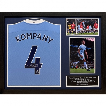 Legendák bekeretezett mez 2020-2021 Kompany Signed Shirt (Framed)