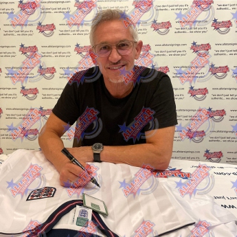Legendák futball mez England FA 1986 Lineker Signed Shirt