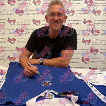 Legendák futball mez Leicester City FC 1978 Lineker Signed Shirt