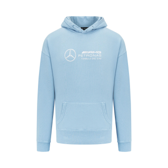 Mercedes AMG Petronas férfi kapucnis pulóver Retro blue F1 Team 2023