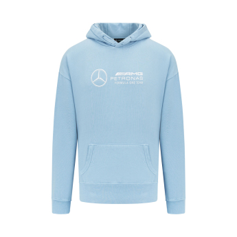 Mercedes AMG Petronas férfi kapucnis pulóver Retro blue F1 Team 2023