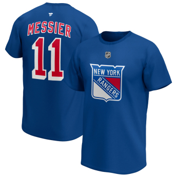 New York Rangers férfi póló Mark Messier #11 Iconic Name & Number Graphic