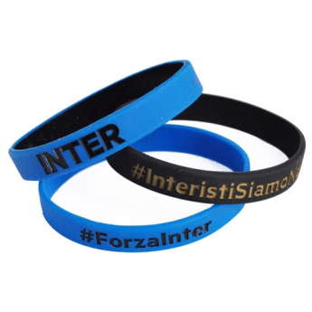 Inter Milan 3 darabos gumi karkötő Rubber bracelet