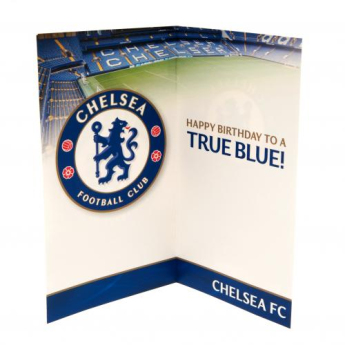 FC Chelsea születésnapi köszöntő blue card