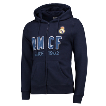 Real Madrid férfi kapucnis pulóver zip Since 1902 No2 black