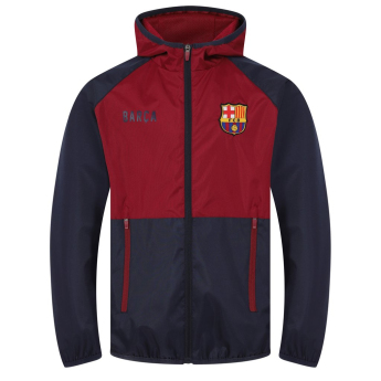 FC Barcelona férfi kapucnis kabát shower navy red