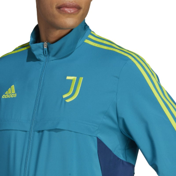 Juventus férfi futball kabát Condivo Presentation teal