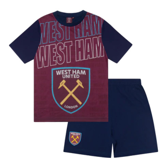West Ham United gyerek pizsama Text claret