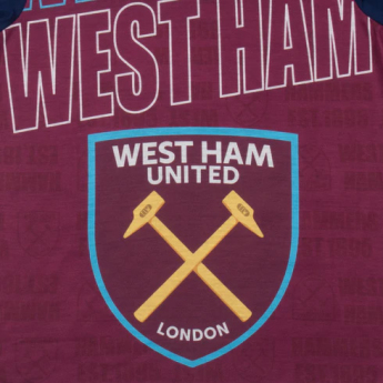 West Ham United gyerek pizsama Text claret