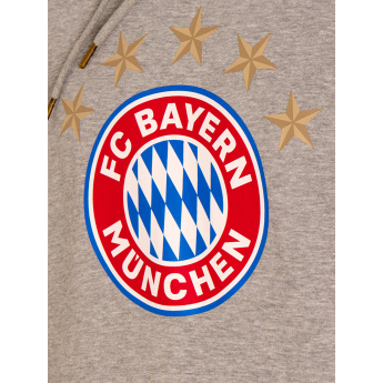 Bayern München férfi kapucnis pulóver Logo grey