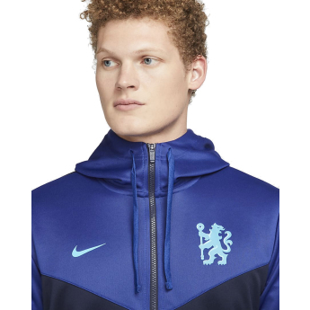 FC Chelsea férfi kapucnis pulóver Zip Repeat navy