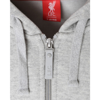 FC Liverpool gyerek kapucnis pulóver Zip grey