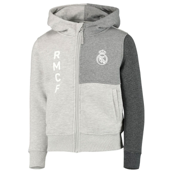 Real Madrid gyerek kapucnis pulóver No15 Zip grey