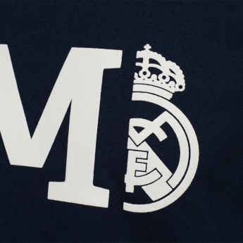 Real Madrid férfi póló No79 Text navy