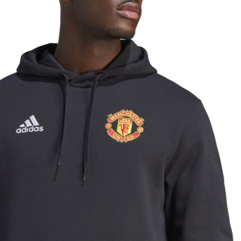 Manchester United férfi kapucnis pulóver DNA Club black