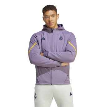Real Madrid férfi kapucnis pulóver Gameday violet