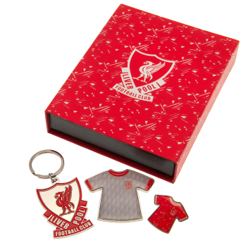 FC Liverpool ajándékcsomag Badge, Keyring and Magnet Set