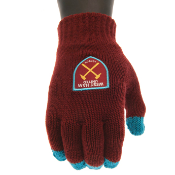 West Ham United férfi kesztyű Touchscreen Knitted Gloves Adults