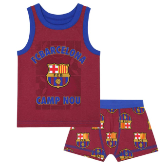 FC Barcelona gyerek szett Vest Boxer