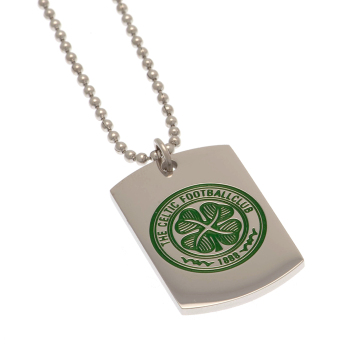 FC Celtic nyaklánc dögcédulával Enamel Crest Dog Tag & Chain
