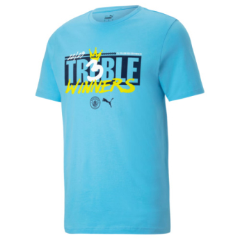 Manchester City férfi póló Treble