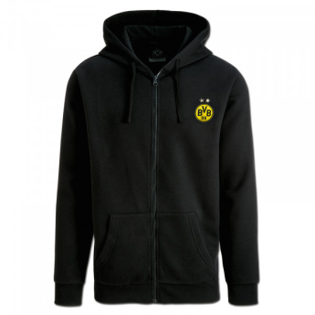 Borussia Dortmund férfi kapucnis pulóver Zip black