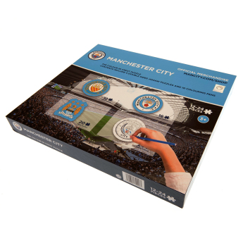 Manchester City puzzle gyermekeknek Colour-In Crest