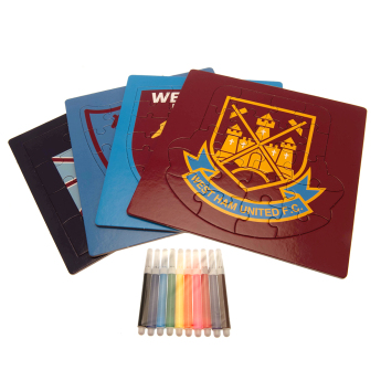 West Ham United puzzle gyermekeknek Colour-In Crest