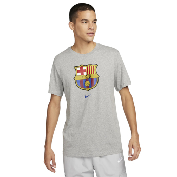 FC Barcelona férfi póló Crest grey