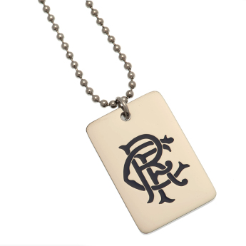 FC Rangers dögcédula Enamel Crest Dog Tag & Chain