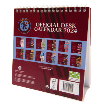 Aston Villa asztali naptár 2024