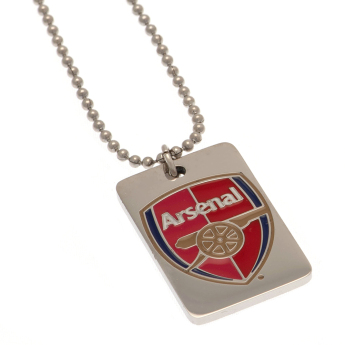 FC Arsenal nyaklánc dögcédulával Enamel Crest Dog Tag & Chain
