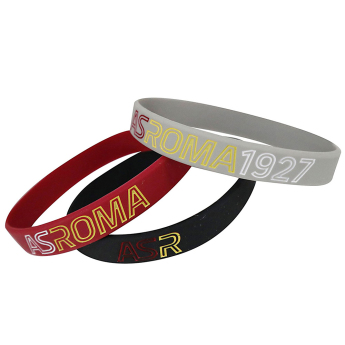 AS Roma 3 darabos gumi karkötő Rubber bracelet