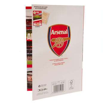 FC Arsenal születésnapi képeslap matricákkal Hope you have a brilliant day