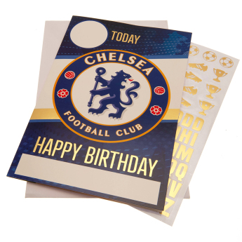 FC Chelsea születésnapi képeslap matricákkal Have a great day, you”re a true blue!