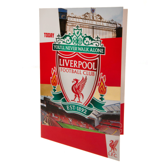 FC Liverpool születésnapi képeslap matricákkal Have a Fantastic Birthday