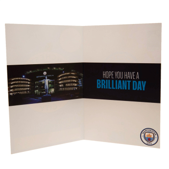 Manchester City születésnapi képeslap matricákkal Hope you have a brilliant day