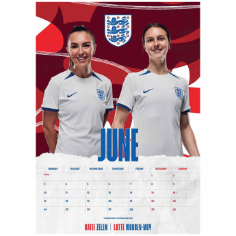 Labdarúgó válogatott naptár England Lionesses 2024
