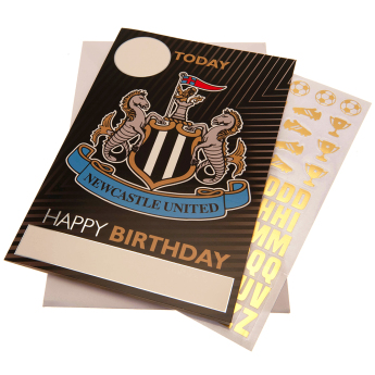 Newcastle United születésnapi képeslap matricákkal Hope you have a fantastic birthday!