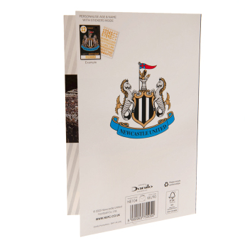 Newcastle United születésnapi képeslap matricákkal Hope you have a fantastic birthday!