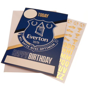 FC Everton születésnapi képeslap matricákkal Have a fantastic Birthday