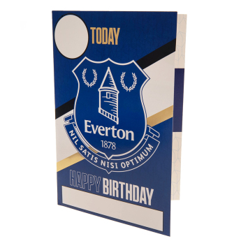 FC Everton születésnapi képeslap matricákkal Have a fantastic Birthday