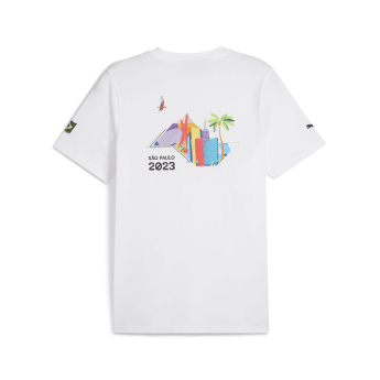 Ferrari férfi póló Brazil GP white F1 Team 2023