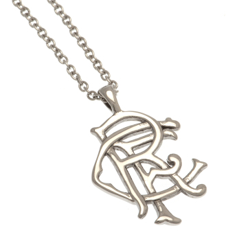 FC Rangers nyaklánc medállal Scroll Crest Stainless Steel Pendant & Chain