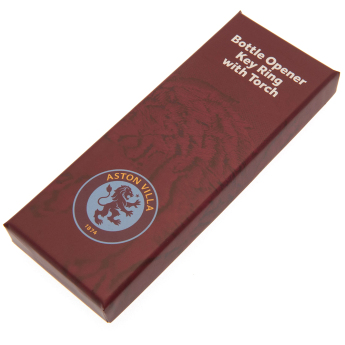 Aston Villa kulcstartó nyitóval Keyring Torch Bottle Opener red