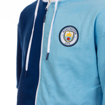 Manchester City férfi kapucnis pulóver No2 zip half